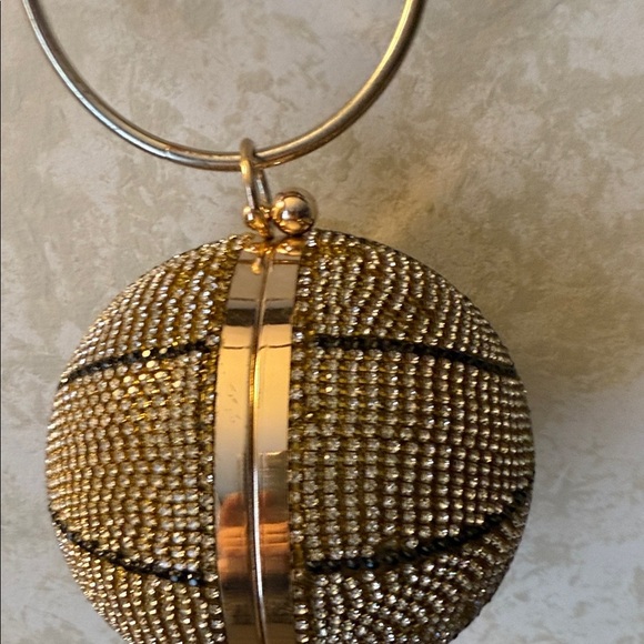 Gold and Black Beaded Sphere Wristlet - Picture 2 of 4
